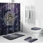 Pakhet Panther Bathroom Set with Cosmic Feline Eye on Starry Night River