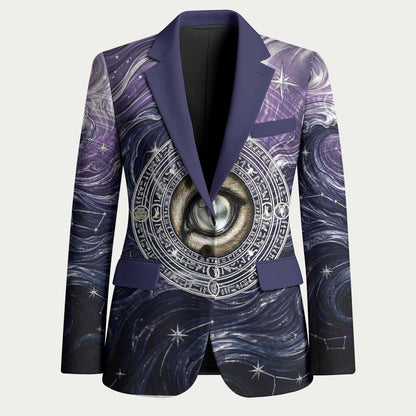Pakhet Panther Blazer with Cosmic Feline Eye on Starry Night River