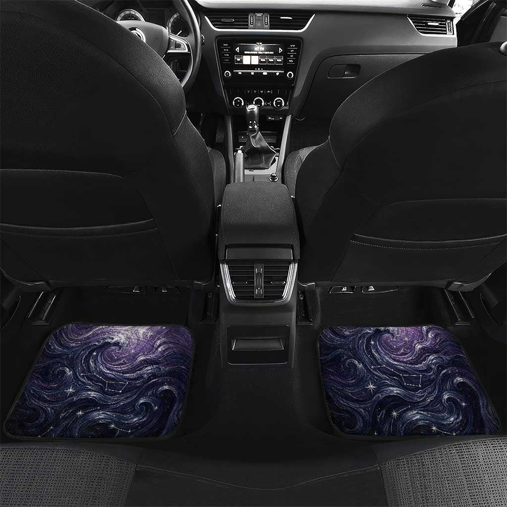 Pakhet Panther Car Mats with Cosmic Feline Eye on Starry Night River
