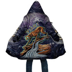 Pakhet Panther Cloak with Cosmic Feline Eye on Starry Night River