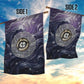 Pakhet Panther Garden Flag with Cosmic Feline Eye on Starry Night River
