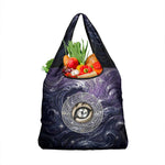 Pakhet Panther Grocery Bag with Cosmic Feline Eye on Starry Night River