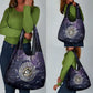 Pakhet Panther Grocery Bag with Cosmic Feline Eye on Starry Night River