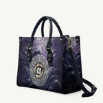 Pakhet Panther Leather Bag with Cosmic Feline Eye on Starry Night River