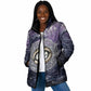 Pakhet Panther Padded Jacket with Cosmic Feline Eye on Starry Night River