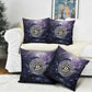Pakhet Panther Pillow Cover with Cosmic Feline Eye on Starry Night River