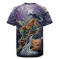 Pakhet Panther Rugby Jersey with Cosmic Feline Eye on Starry Night River