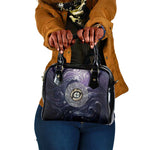 Pakhet Panther Shoulder Handbag with Cosmic Feline Eye on Starry Night River