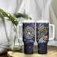Pakhet Panther Tumbler With Handle with Cosmic Feline Eye on Starry Night River
