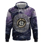 Pakhet Panther Zip Hoodie with Cosmic Feline Eye on Starry Night River