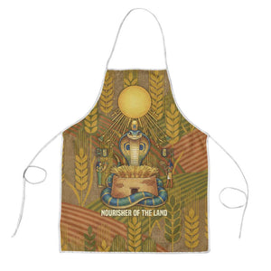 Renenutet  Golden Cobra Apron with Wheat Motif in Egyptian Agricultural Theme