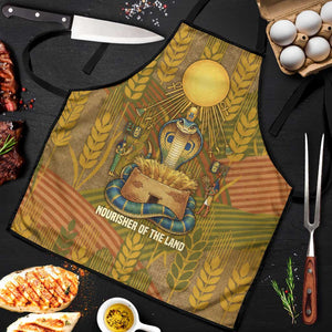 Renenutet  Golden Cobra Apron with Wheat Motif in Egyptian Agricultural Theme