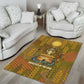 Renenutet  Golden Cobra Area Rug with Wheat Motif in Egyptian Agricultural Theme