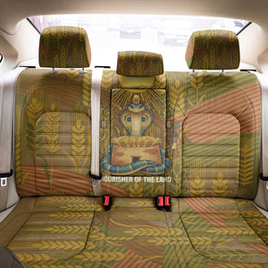 Renenutet  Golden Cobra Back Car Seat Cover with Wheat Motif in Egyptian Agricultural Theme