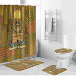 Renenutet  Golden Cobra Bathroom Set with Wheat Motif in Egyptian Agricultural Theme