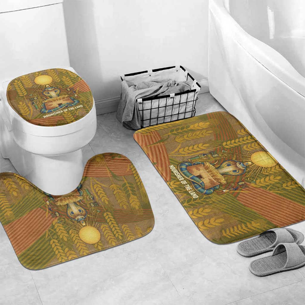 Renenutet  Golden Cobra Bathroom Set with Wheat Motif in Egyptian Agricultural Theme
