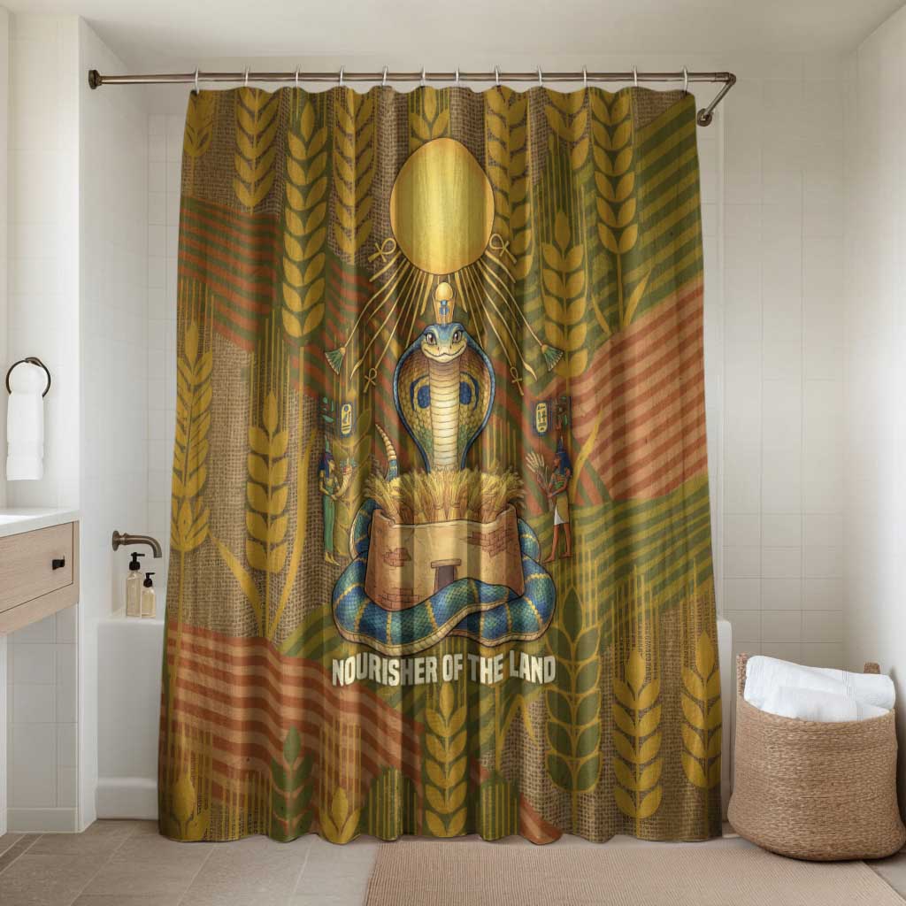 Renenutet  Golden Cobra Bathroom Set with Wheat Motif in Egyptian Agricultural Theme
