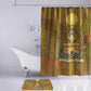 Renenutet  Golden Cobra Bathroom Set with Wheat Motif in Egyptian Agricultural Theme