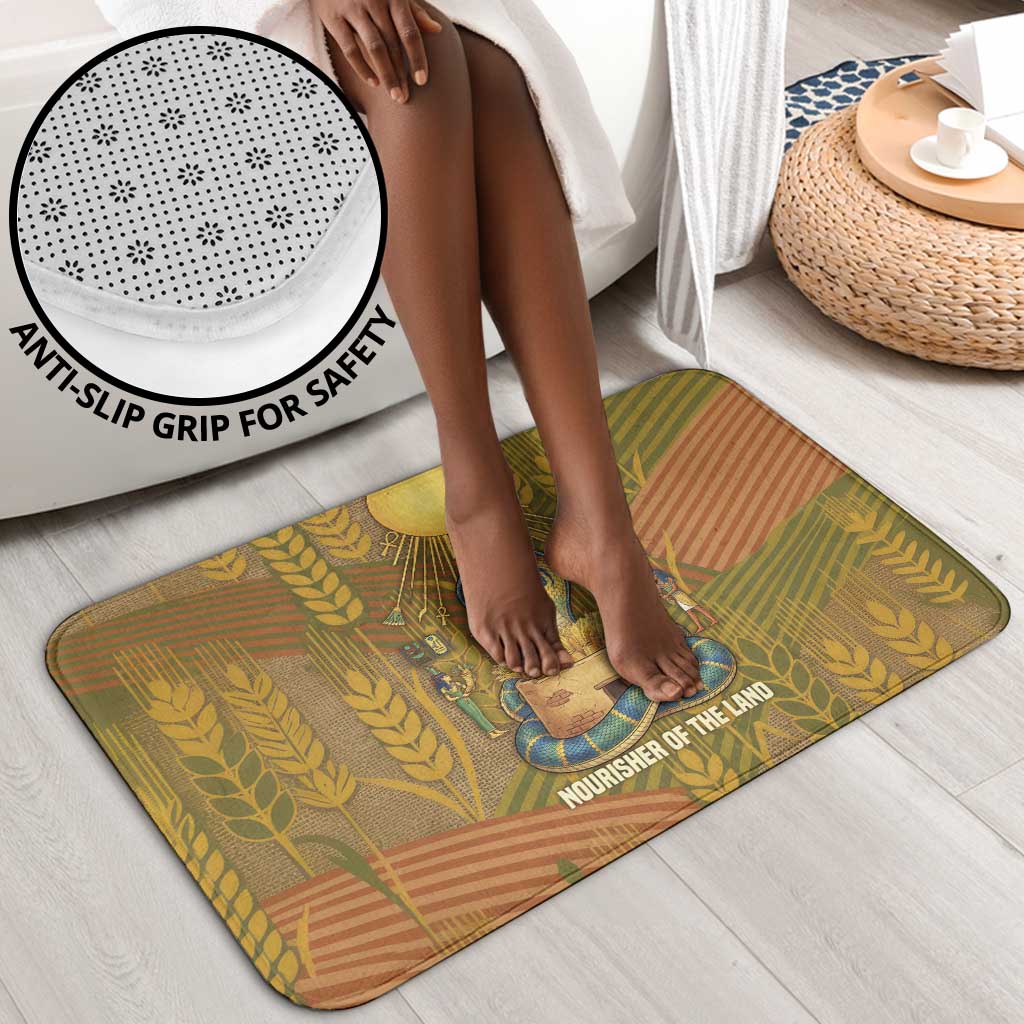 Renenutet  Golden Cobra Bathroom Set with Wheat Motif in Egyptian Agricultural Theme