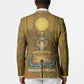Renenutet  Golden Cobra Blazer with Wheat Motif in Egyptian Agricultural Theme