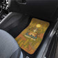 Renenutet  Golden Cobra Car Mats with Wheat Motif in Egyptian Agricultural Theme