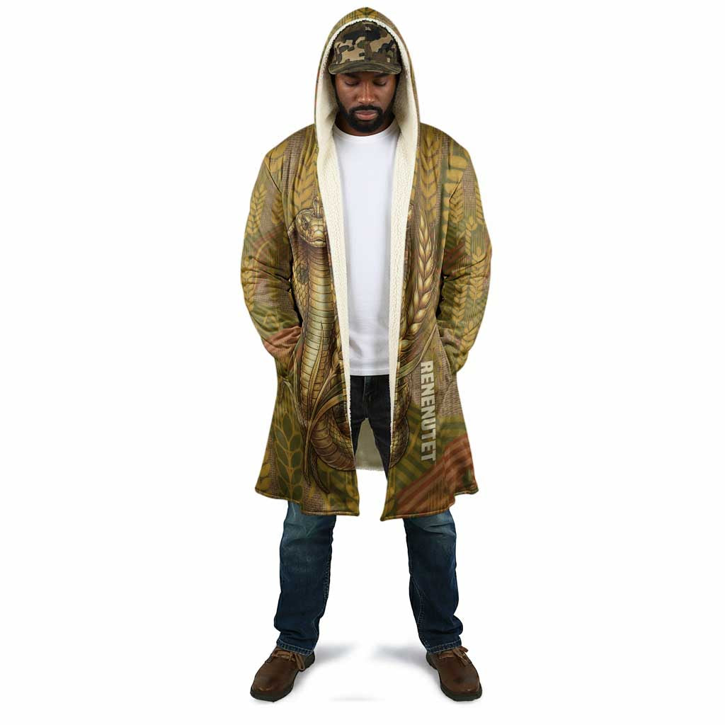 Renenutet  Golden Cobra Cloak with Wheat Motif in Egyptian Agricultural Theme
