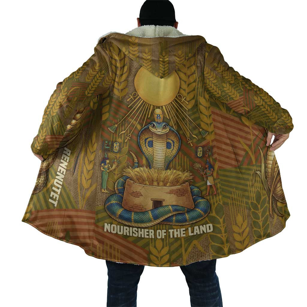 Renenutet  Golden Cobra Cloak with Wheat Motif in Egyptian Agricultural Theme
