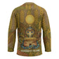 Renenutet  Golden Cobra Hockey Jersey with Wheat Motif in Egyptian Agricultural Theme