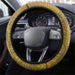 Renenutet  Golden Cobra Steering Wheel Cover with Wheat Motif in Egyptian Agricultural Theme