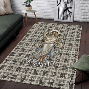 Renenutet Area Rug with Bread Ring and Eye of Horus in Egyptian Nourishment