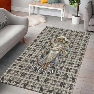 Renenutet Area Rug with Bread Ring and Eye of Horus in Egyptian Nourishment