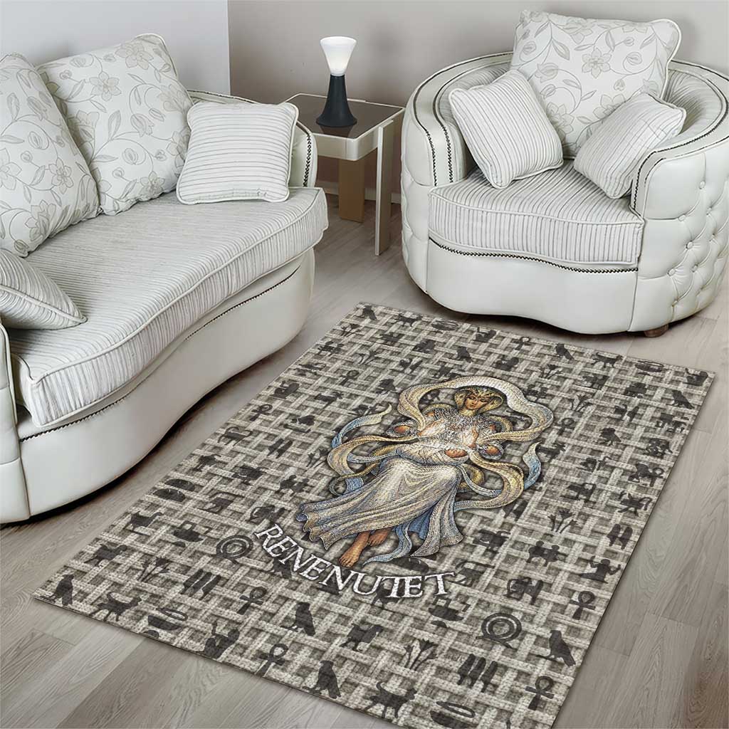 Renenutet Area Rug with Bread Ring and Eye of Horus in Egyptian Nourishment
