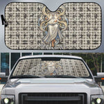 Renenutet Auto Sun Shade with Bread Ring and Eye of Horus in Egyptian Nourishment