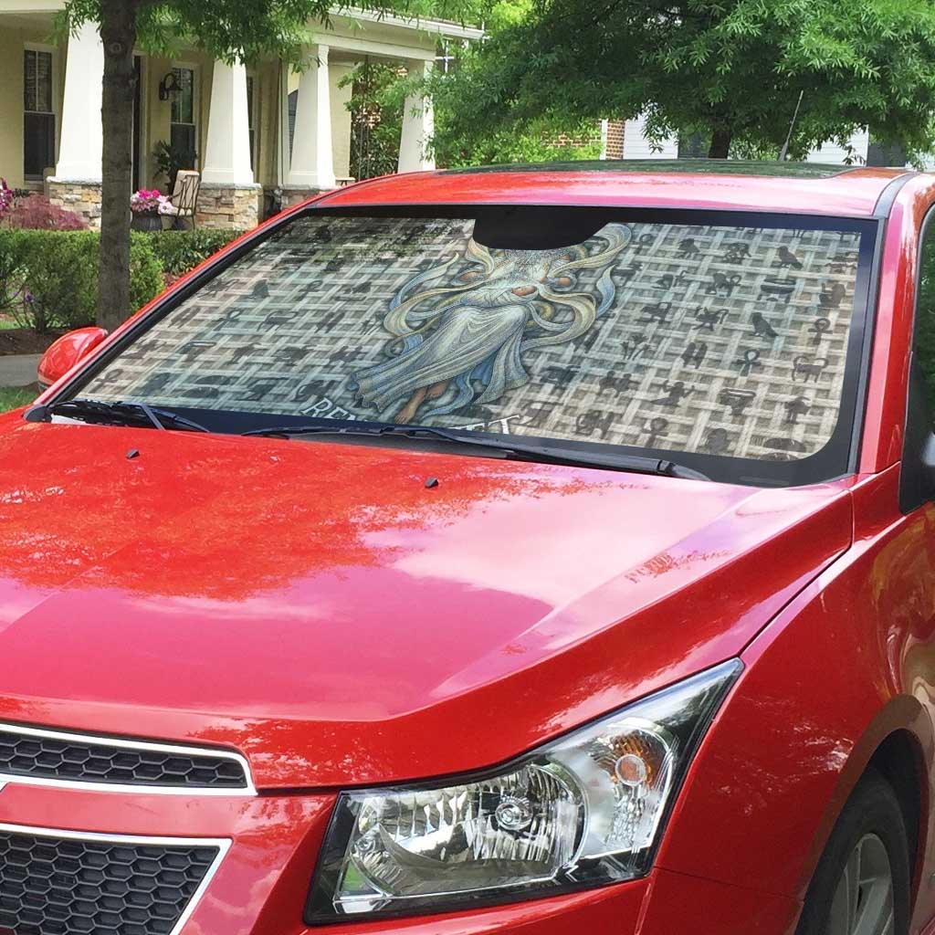Renenutet Auto Sun Shade with Bread Ring and Eye of Horus in Egyptian Nourishment