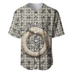 Renenutet Baseball Jersey with Bread Ring and Eye of Horus in Egyptian Nourishment