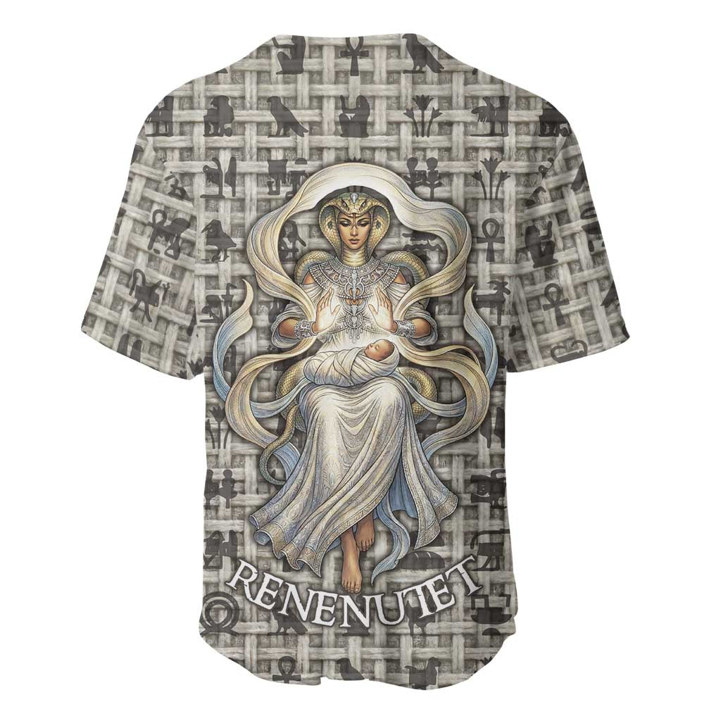 Renenutet Baseball Jersey with Bread Ring and Eye of Horus in Egyptian Nourishment