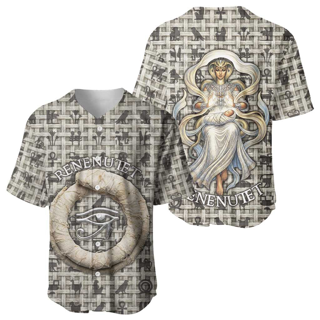 Renenutet Baseball Jersey with Bread Ring and Eye of Horus in Egyptian Nourishment