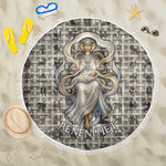 Renenutet Beach Blanket with Bread Ring and Eye of Horus in Egyptian Nourishment