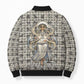 Renenutet Bomber Puffer Jacket with Bread Ring and Eye of Horus in Egyptian Nourishment