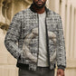 Renenutet Bomber Puffer Jacket with Bread Ring and Eye of Horus in Egyptian Nourishment