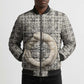 Renenutet Bomber Puffer Jacket with Bread Ring and Eye of Horus in Egyptian Nourishment