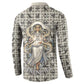 Renenutet Button Sweatshirt with Bread Ring and Eye of Horus in Egyptian Nourishment