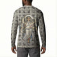 Renenutet Button Sweatshirt with Bread Ring and Eye of Horus in Egyptian Nourishment