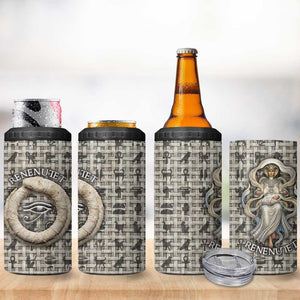 Renenutet 4 in 1 Can Cooler Tumbler with Bread Ring and Eye of Horus in Egyptian Nourishment