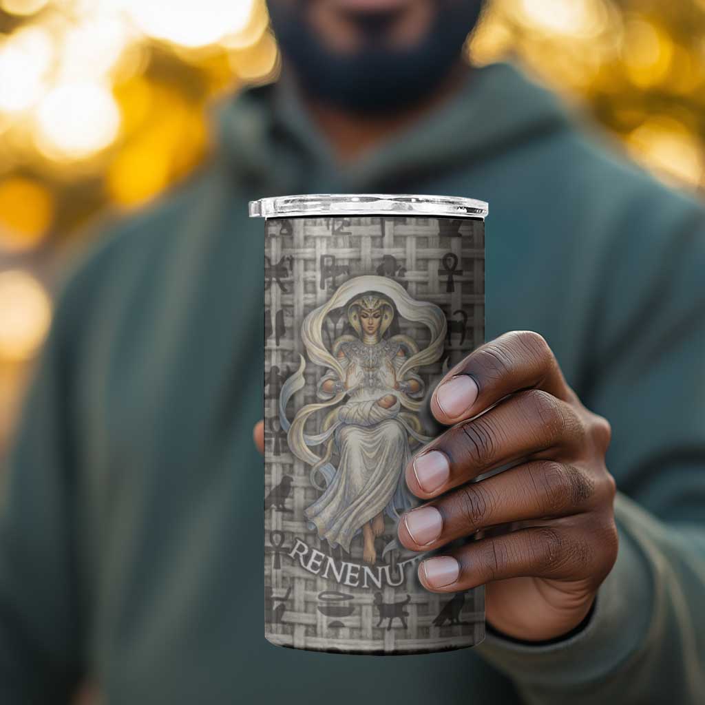 Renenutet 4 in 1 Can Cooler Tumbler with Bread Ring and Eye of Horus in Egyptian Nourishment
