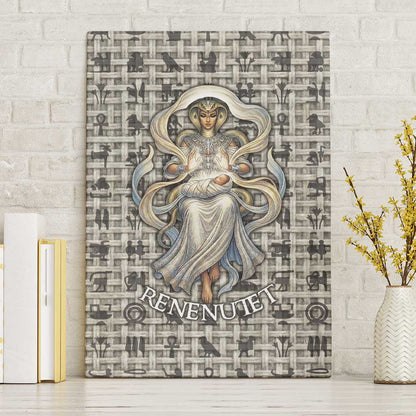 Renenutet Canvas Wall Art with Bread Ring and Eye of Horus in Egyptian Nourishment