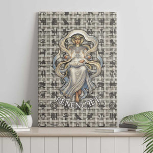 Renenutet Canvas Wall Art with Bread Ring and Eye of Horus in Egyptian Nourishment