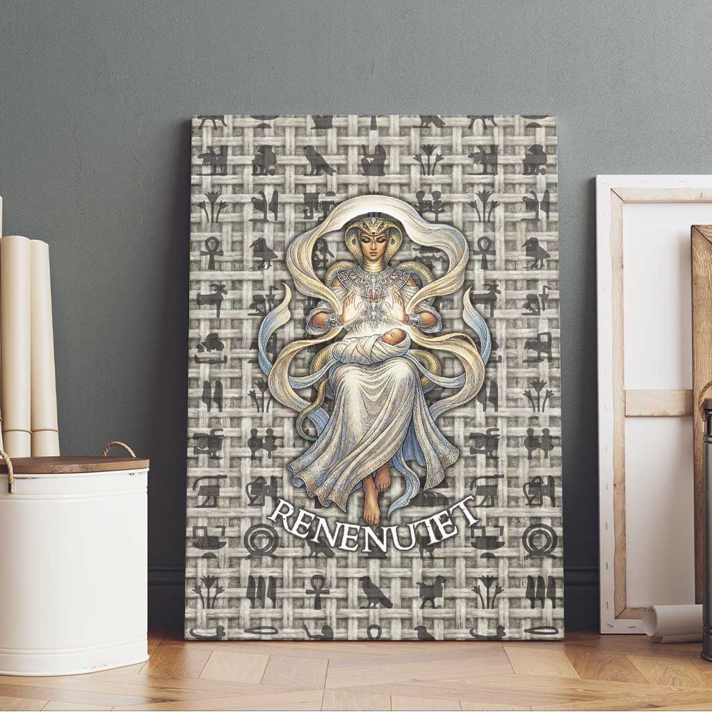 Renenutet Canvas Wall Art with Bread Ring and Eye of Horus in Egyptian Nourishment