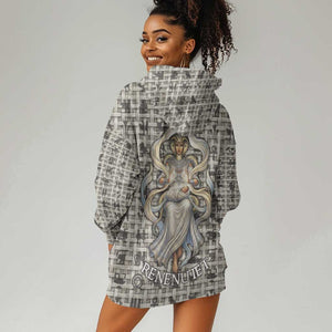 Renenutet Hoodie Dress with Bread Ring and Eye of Horus in Egyptian Nourishment
