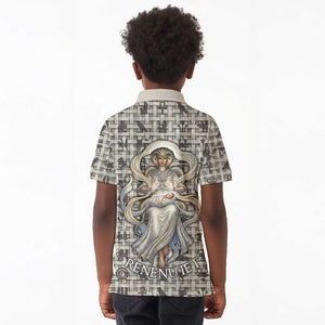 Renenutet Kid Polo Shirt with Bread Ring and Eye of Horus in Egyptian Nourishment